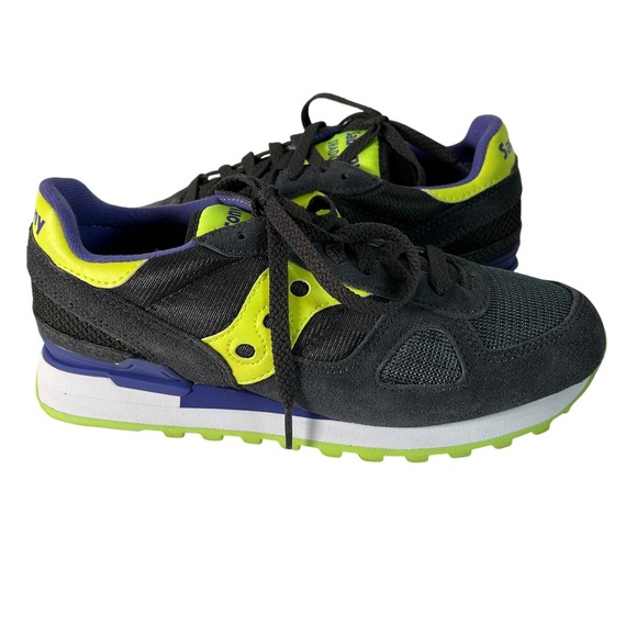 Saucony Other - Saucony Shadow 5000 Mens Shoes Dark Grey Neon Yellow Athletic Sneakers Size 9